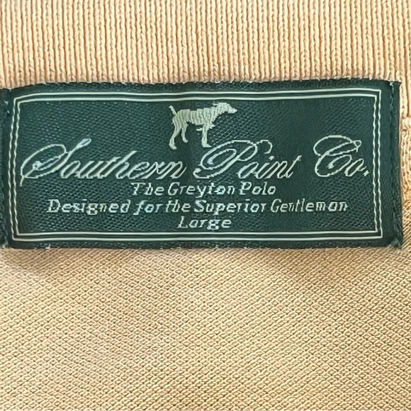 Southern Point Co. Peach Polo With Embroidered Hunting Dog Logo Large - Picture 7 of 11